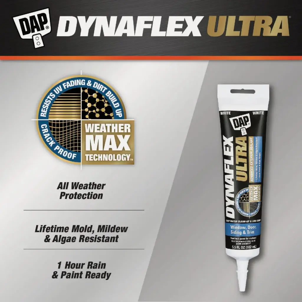Dap Dynaflex Ultra 5.5 Oz. White Advanced Exterior Sealant for Window
